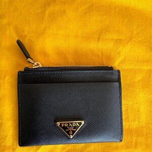 Prada Black Leather Card Case - Great Condition